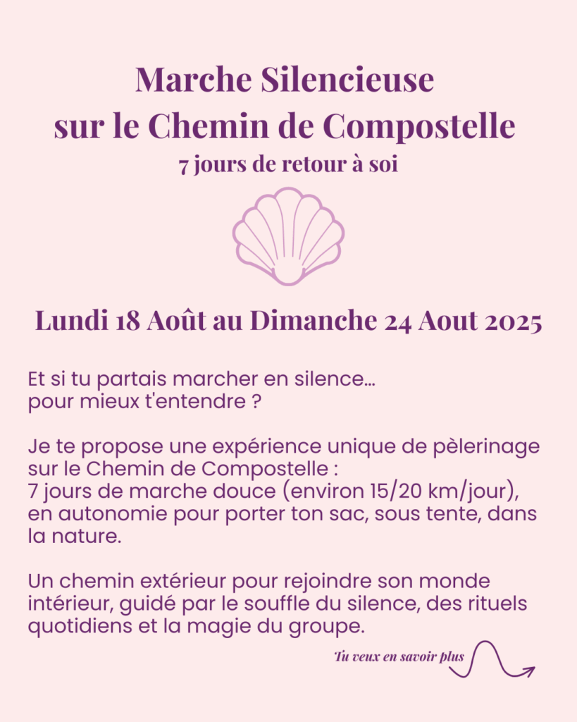 marche silencieuse guidée sur les chemins de Compostelle petillames